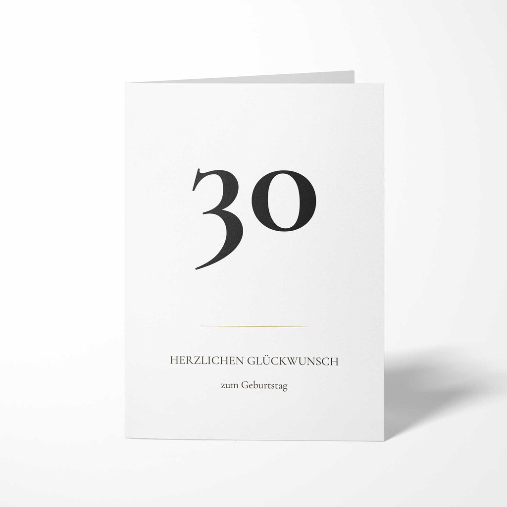 Geburtstagskarte zum 30. Geburtstag B6