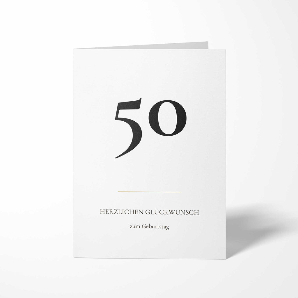 Geburtstagskarte zum 50. Geburtstag B6