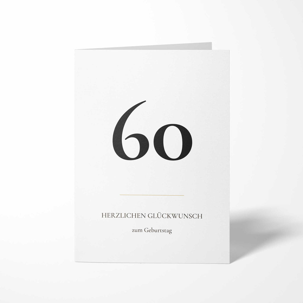 Geburtstagskarte zum 60. Geburtstag B6