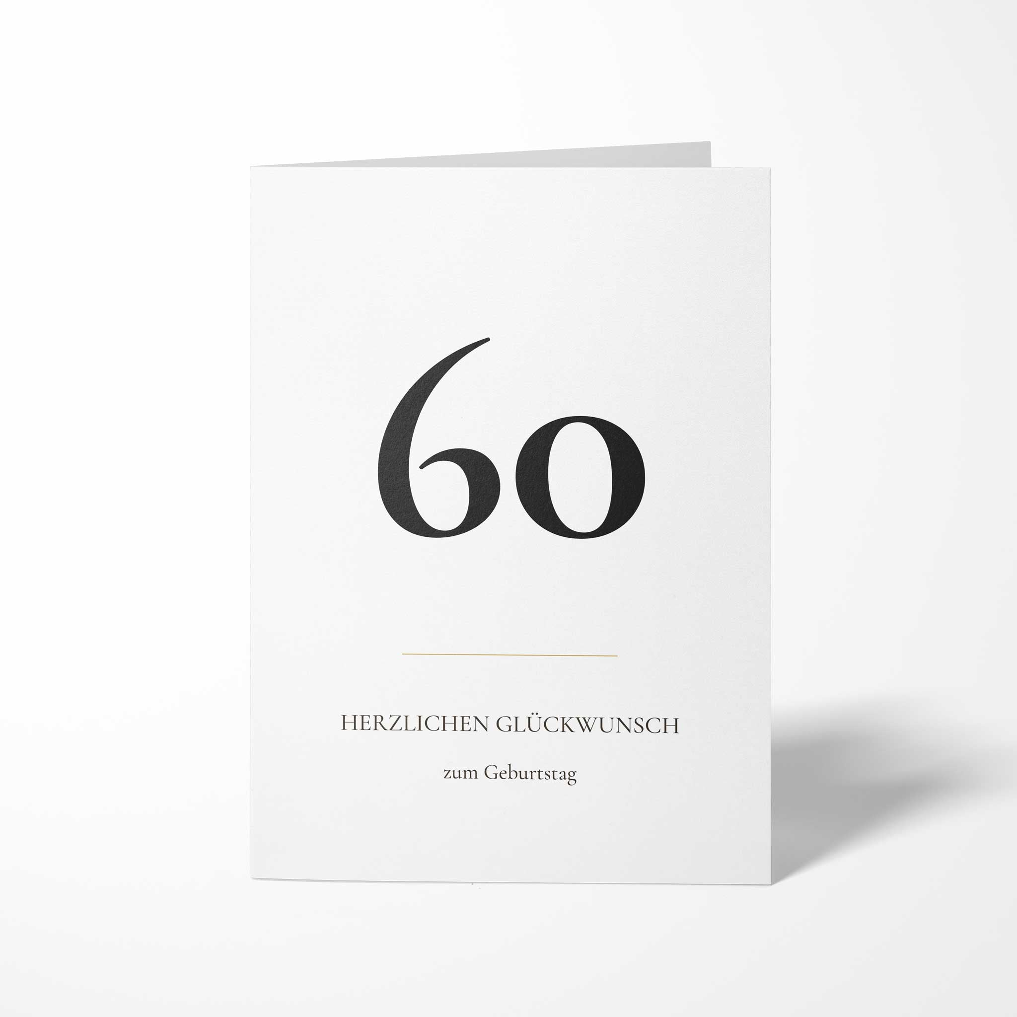 Geburtstagskarte zum 60. Geburtstag B6